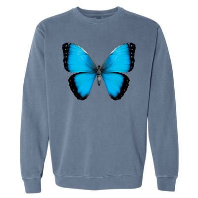 Morpho Butterfly Close Up 3D Garment-Dyed Sweatshirt