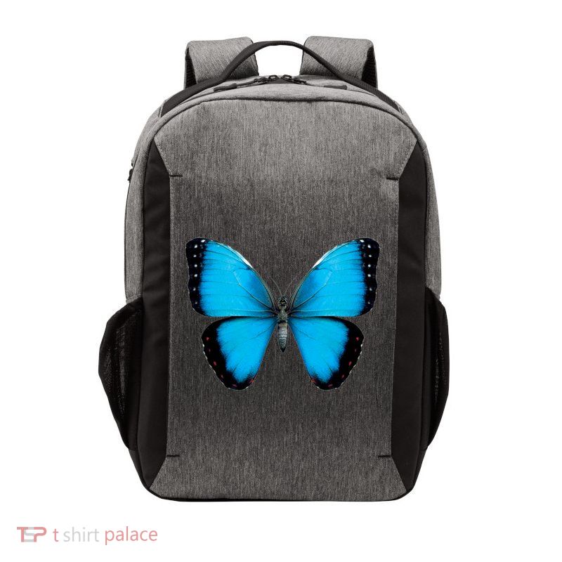 Morpho Butterfly Close Up 3D Vector Backpack