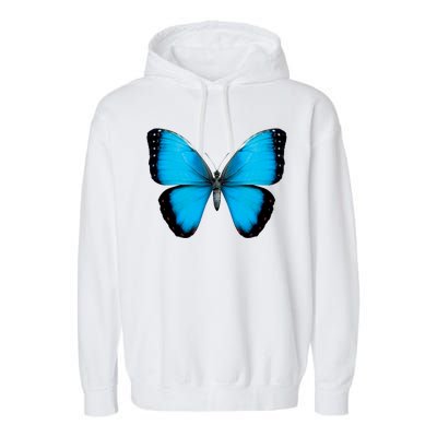 Morpho Butterfly Close Up 3D Garment-Dyed Fleece Hoodie