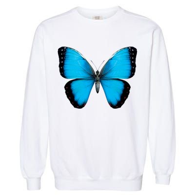Morpho Butterfly Close Up 3D Garment-Dyed Sweatshirt
