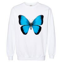 Morpho Butterfly Close Up 3D Garment-Dyed Sweatshirt