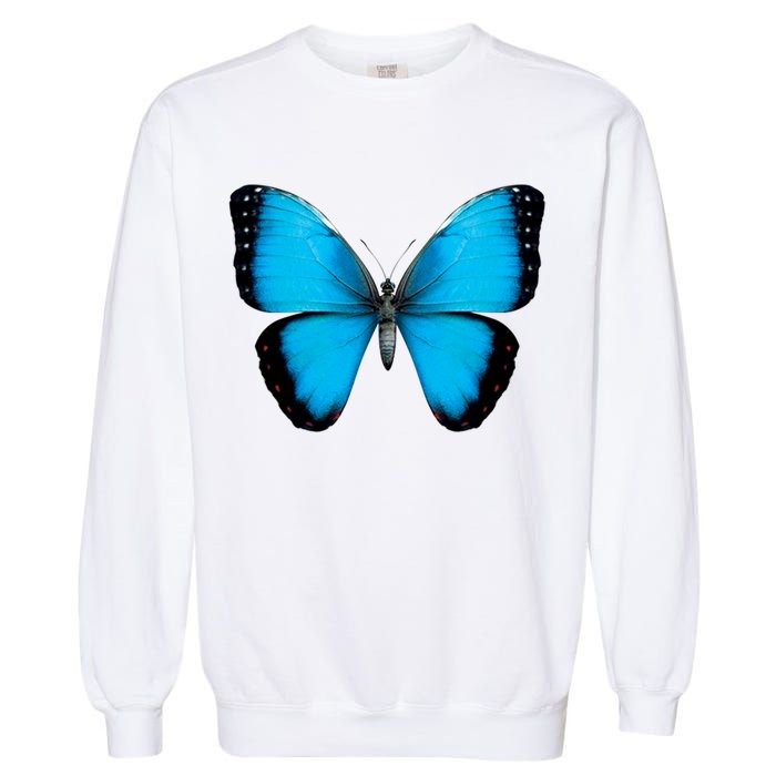 Morpho Butterfly Close Up 3D Garment-Dyed Sweatshirt