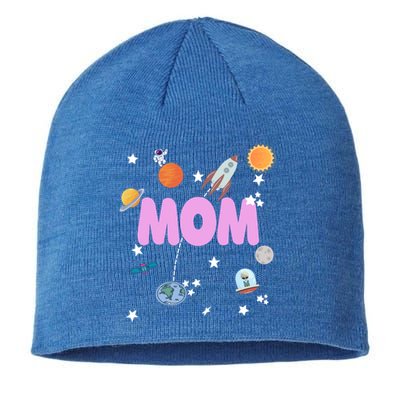 Mom Outer Space Birthday Party Planets Stars Spaceship Ufo Cool Gift Sustainable Beanie