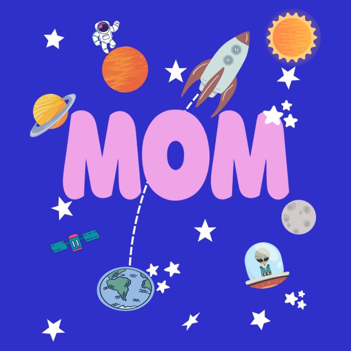 Mom Outer Space Birthday Party Planets Stars Spaceship Ufo Cool Gift Short Acrylic Beanie