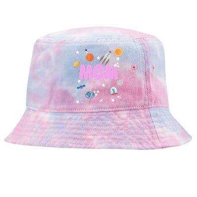 Mom Outer Space Birthday Party Planets Stars Spaceship Ufo Cool Gift Tie-Dyed Bucket Hat