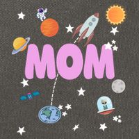 Mom Outer Space Birthday Party Planets Stars Spaceship Ufo Cool Gift Cotton Canvas Backpack