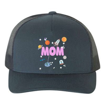 Mom Outer Space Birthday Party Planets Stars Spaceship Ufo Cool Gift Yupoong Adult 5-Panel Trucker Hat