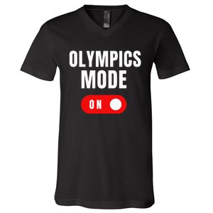 Mode On Sports Athlete Coach Gymnast Track Skating V-Neck T-Shirt