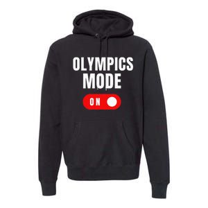 Mode On Sports Athlete Coach Gymnast Track Skating Premium Hoodie