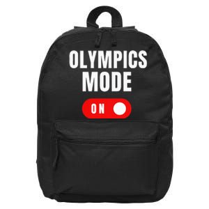 Mode On Sports Athlete Coach Gymnast Track Skating 16 in Basic Backpack