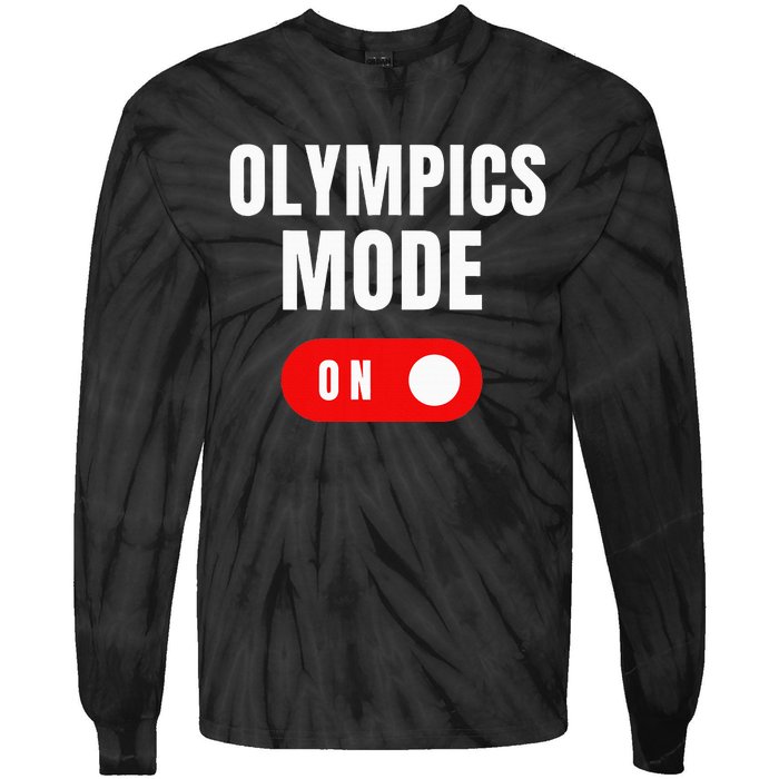 Mode On Sports Athlete Coach Gymnast Track Skating Tie-Dye Long Sleeve Shirt