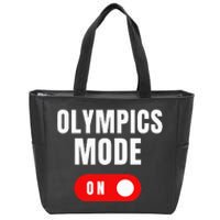 Mode On Sports Athlete Coach Gymnast Track Skating Zip Tote Bag