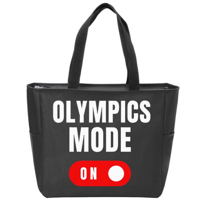 Mode On Sports Athlete Coach Gymnast Track Skating Zip Tote Bag