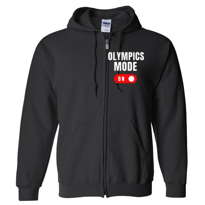 Mode On Sports Athlete Coach Gymnast Track Skating Full Zip Hoodie