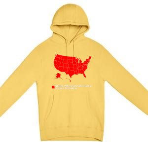 Map Of States Where Trump Is Your President Funny Political Premium Pullover Hoodie