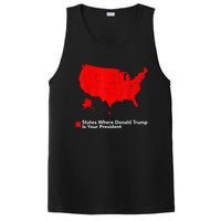 Map Of States Where Trump Is Your President Funny Political PosiCharge Competitor Tank