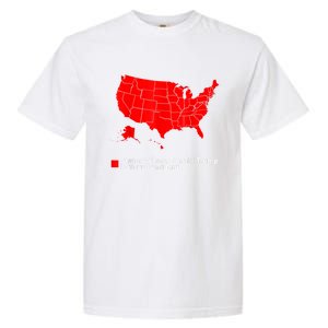 Map Of States Where Trump Is Your President Funny Political Garment-Dyed Heavyweight T-Shirt