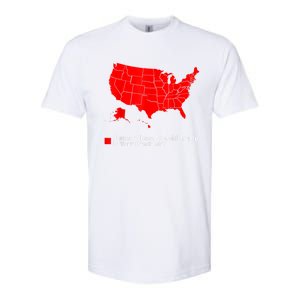 Map Of States Where Trump Is Your President Funny Political Softstyle CVC T-Shirt