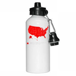 Map Of States Where Trump Is Your President Funny Political Aluminum Water Bottle