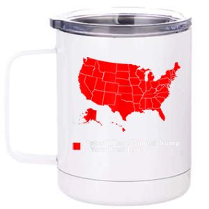 Map Of States Where Trump Is Your President Funny Political 12 oz Stainless Steel Tumbler Cup