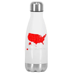 Map Of States Where Trump Is Your President Funny Political Stainless Steel Insulated Water Bottle