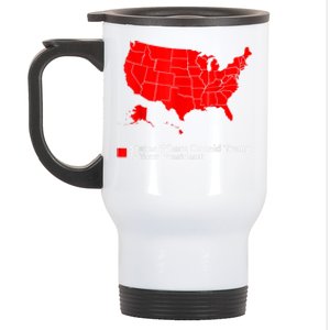 Map Of States Where Trump Is Your President Funny Political Stainless Steel Travel Mug