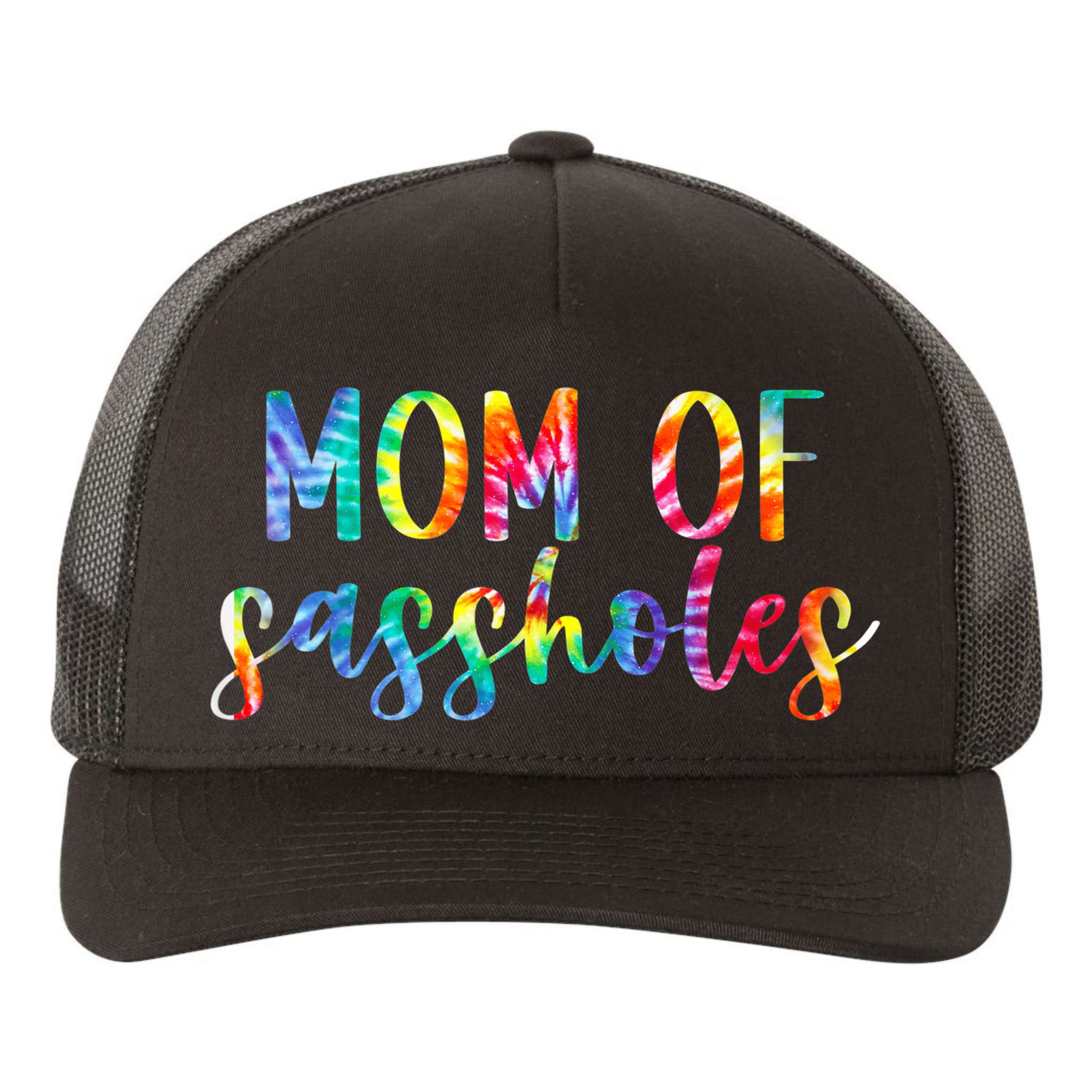 Mom of Sassholes Funny Colorful Yupoong Adult 5-Panel Trucker Hat