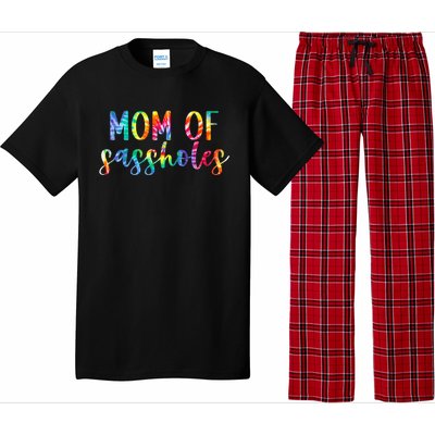 Mom of Sassholes Funny Colorful Pajama Set