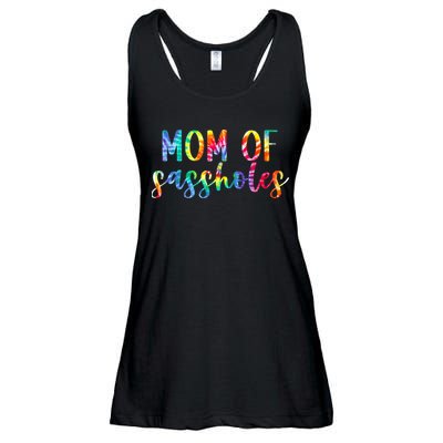 Mom of Sassholes Funny Colorful Ladies Essential Flowy Tank