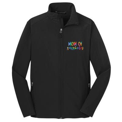 Mom of Sassholes Funny Colorful Core Soft Shell Jacket