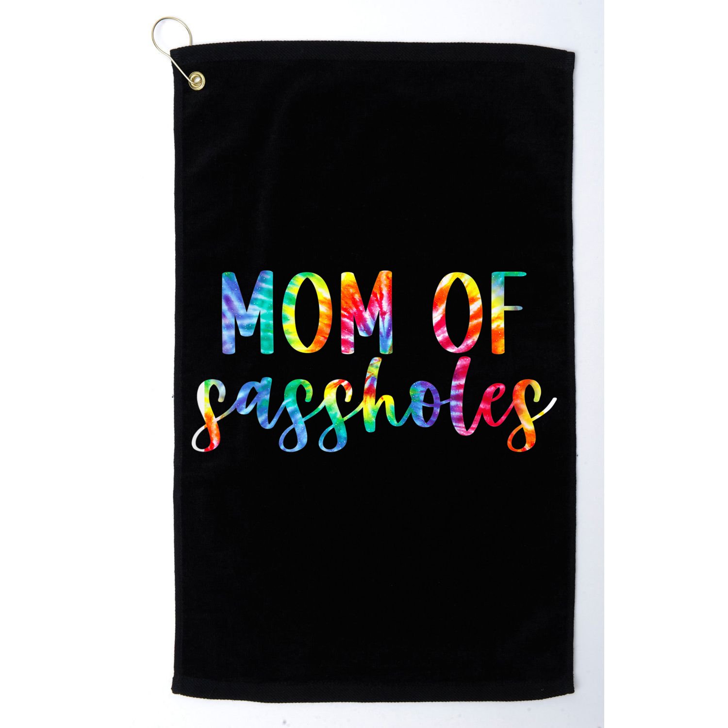 Mom of Sassholes Funny Colorful Golf Towel