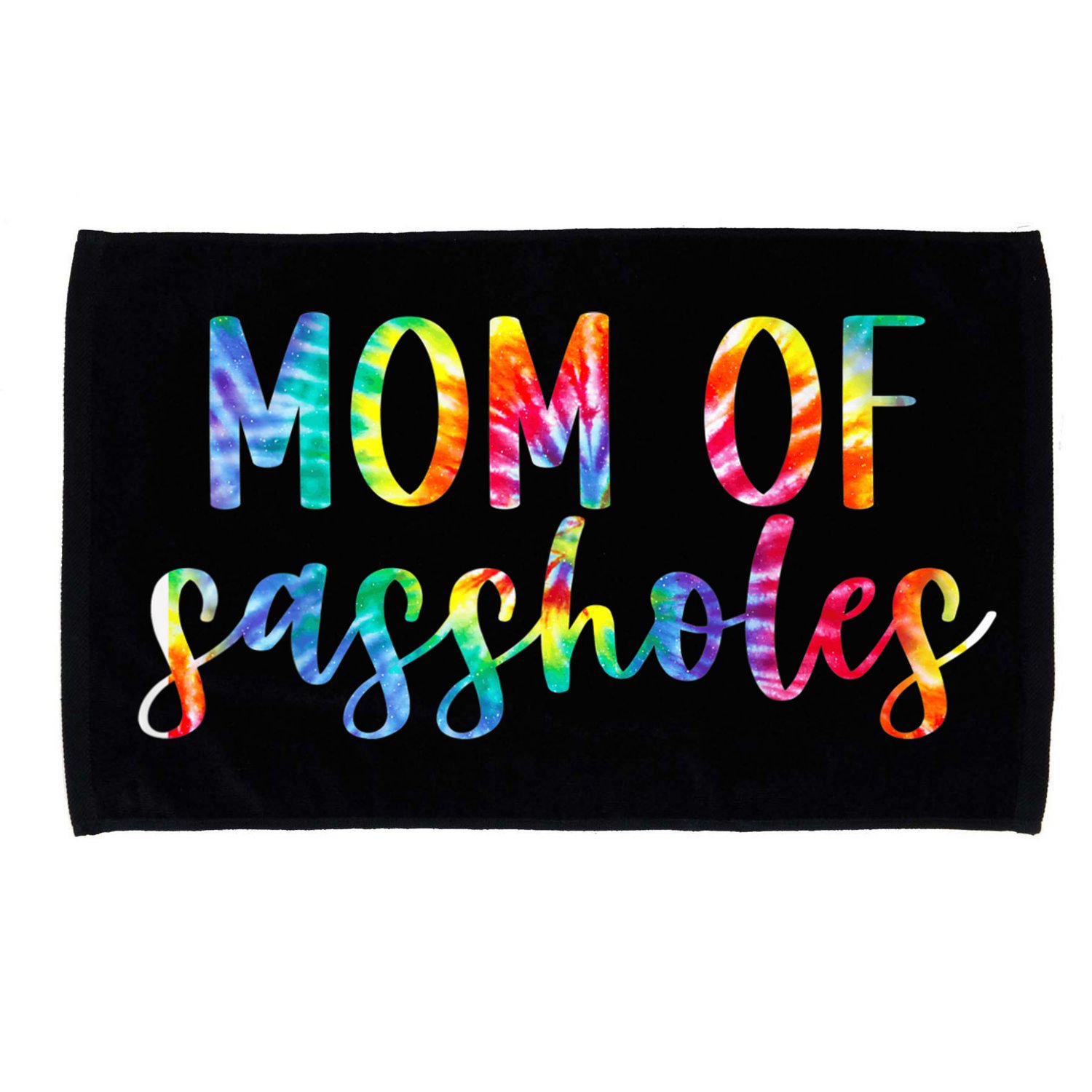 Mom of Sassholes Funny Colorful Microfiber Hand Towel