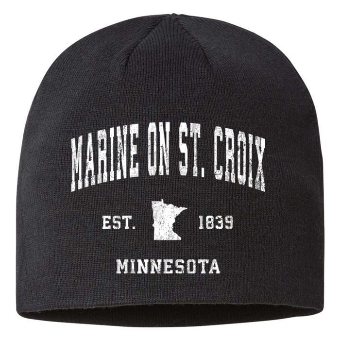 Marine On St. Croix Minnesota Mn Vintage Athletic Sports Sustainable Beanie