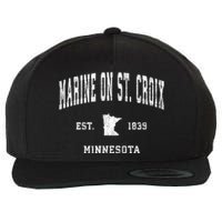 Marine On St. Croix Minnesota Mn Vintage Athletic Sports Wool Snapback Cap