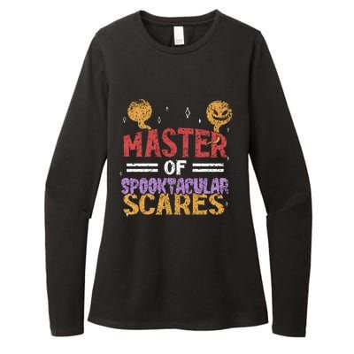 Master Of Spooktacular Scares Father Dad Daddy Halloween Meaningful Gift Womens CVC Long Sleeve Shirt