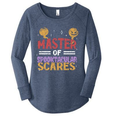 Master Of Spooktacular Scares Father Dad Daddy Halloween Meaningful Gift Women's Perfect Tri Tunic Long Sleeve Shirt