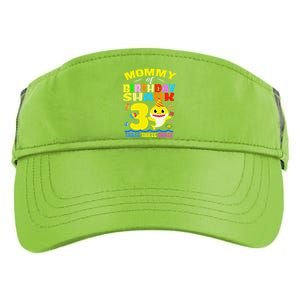 Mommy Of Shark Birthday 3rd Matching Party For Family Adult Drive Performance Visor