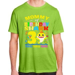 Mommy Of Shark Birthday 3rd Matching Party For Family Adult ChromaSoft Performance T-Shirt