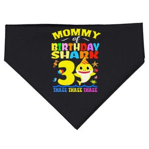 Mommy Of Shark Birthday 3rd Matching Party For Family USA-Made Doggie Bandana