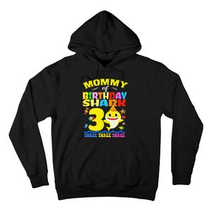 Mommy Of Shark Birthday 3rd Matching Party For Family Hoodie