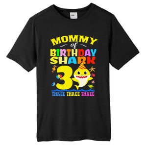 Mommy Of Shark Birthday 3rd Matching Party For Family Tall Fusion ChromaSoft Performance T-Shirt