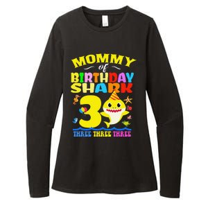 Mommy Of Shark Birthday 3rd Matching Party For Family Womens CVC Long Sleeve Shirt