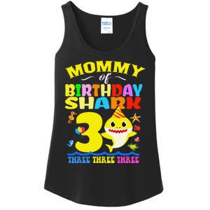 Mommy Of Shark Birthday 3rd Matching Party For Family Ladies Essential Tank