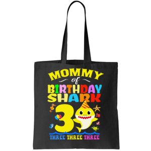 Mommy Of Shark Birthday 3rd Matching Party For Family Tote Bag