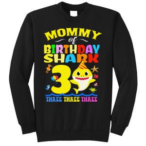 Mommy Of Shark Birthday 3rd Matching Party For Family Tall Sweatshirt