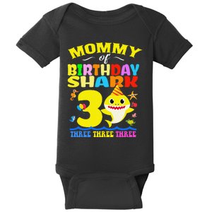 Mommy Of Shark Birthday 3rd Matching Party For Family Baby Bodysuit