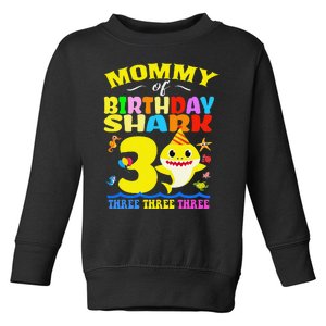 Mommy Of Shark Birthday 3rd Matching Party For Family Toddler Sweatshirt