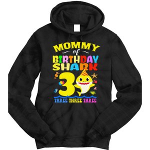 Mommy Of Shark Birthday 3rd Matching Party For Family Tie Dye Hoodie