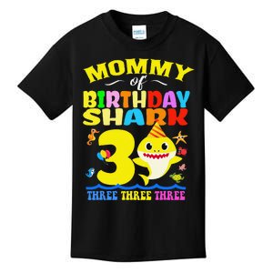 Mommy Of Shark Birthday 3rd Matching Party For Family Kids T-Shirt