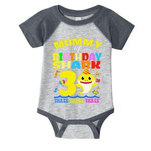 Mommy Of Shark Birthday 3rd Matching Party For Family Infant Baby Jersey Bodysuit